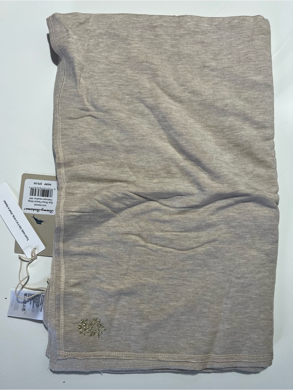 Tommy Bahama Spa Rosa Fleece Wrap in Oatmeal Heather 480